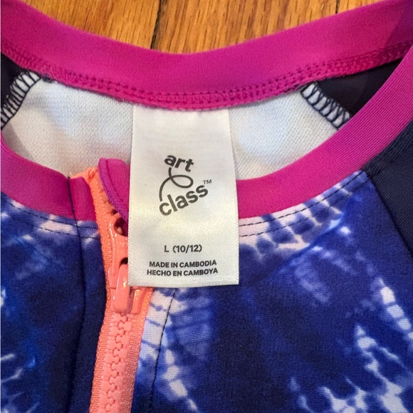 Art Class Girl’s Long Sleeve One Piece Swimsuit - Picture 2 of 5